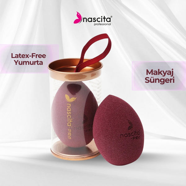 Nascita Latex-Free Yumurta Makyaj Süngeri ve Saklama Kutusu Fondöten Süngeri