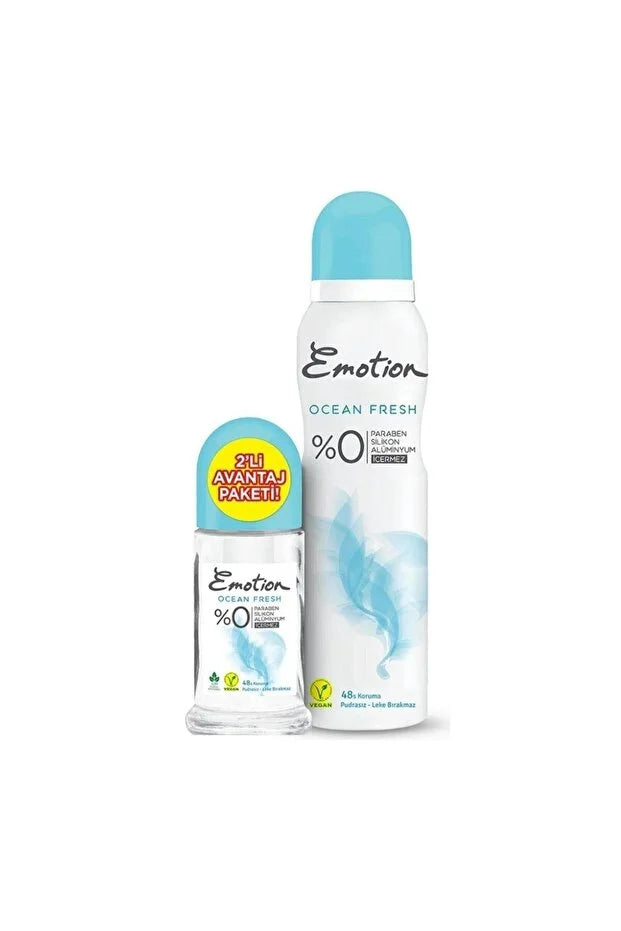 EMOTION  OCEAN FRES DEO 150 ml.+ROLL ON 50 ML*12