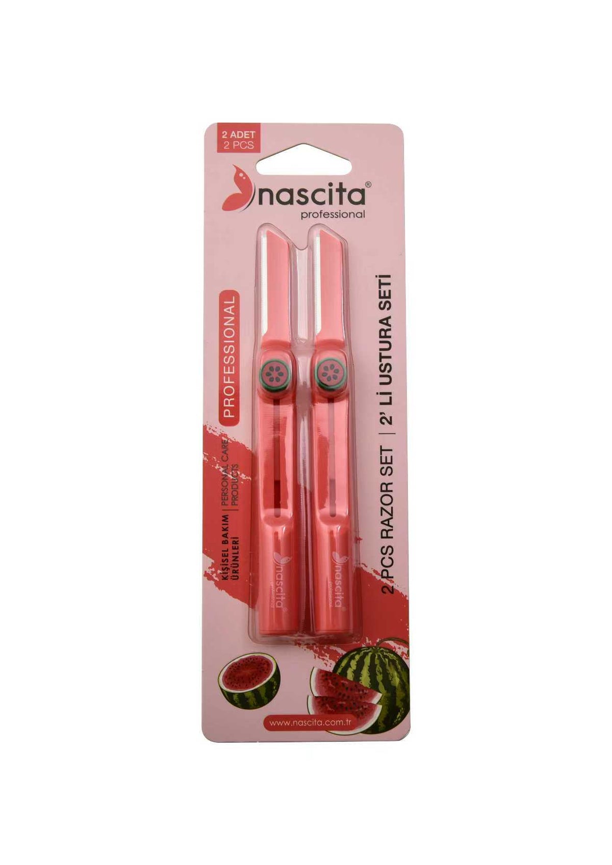 NASCİTA Nascita Geri Çekilebilir 2'Li Razor Seti Karpuzlu NASRAZOR008