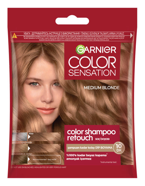 Garnier Color Shampoo Retouch Şampuan Kolaylığında Dip Boyası, Sarı 7.0