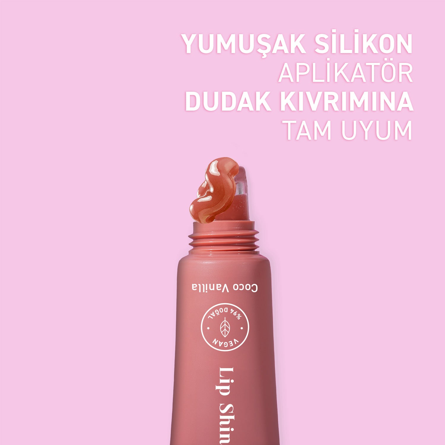 Herbaderm Parlak Dudak Balmı Coco Vanilya Aromalı 10 ml (Anahtarlık Hediyeli)