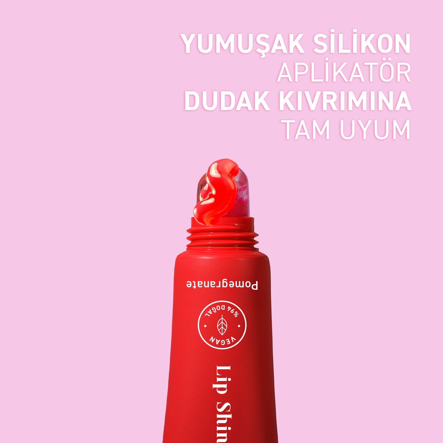 Herbaderm Parlak Dudak Balmı Nar Aromalı 10 ml (Anahtarlık Hediyeli)