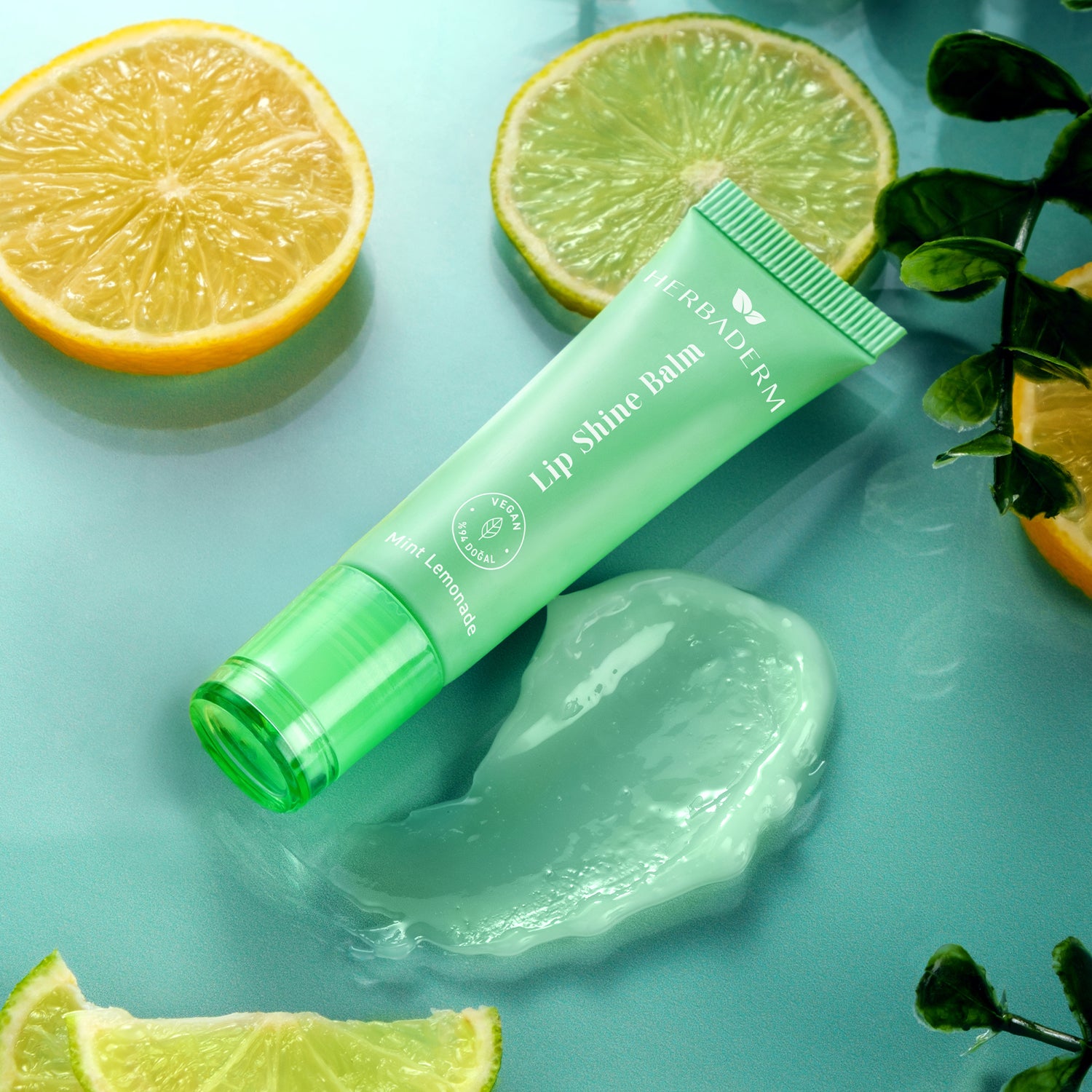 Herbaderm Parlak Dudak Balmı Limonata Aromalı 10 ml (Anahtarlık Hediyeli)