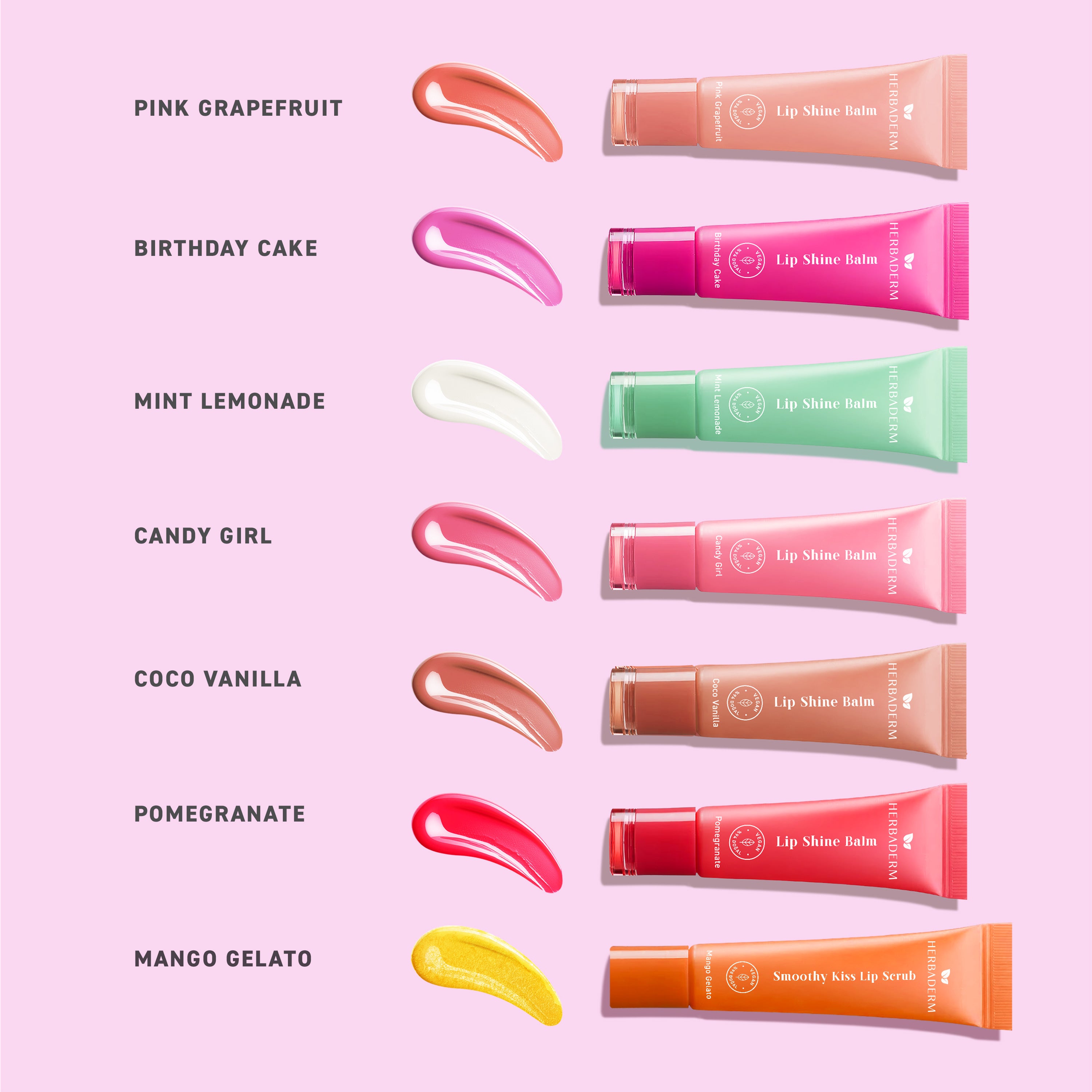Herbaderm Parlak Dudak Balmı Birthday Cake Aromalı 10 ml (Anahtarlık Hediyeli)