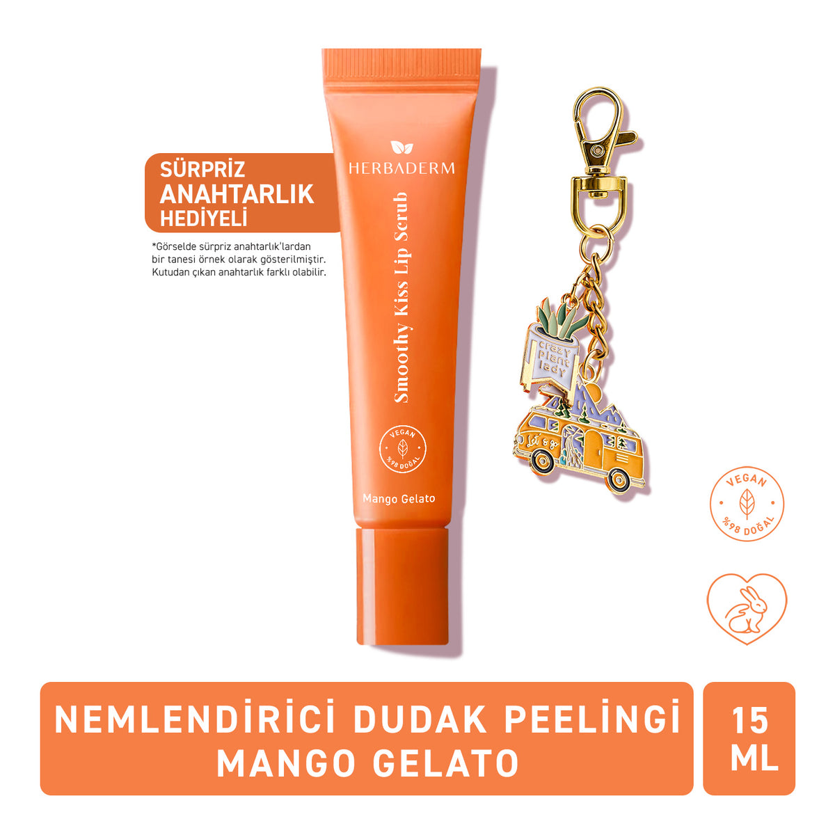 Herbaderm Smoothy Kiss Lip Scrub - Mango Gelato