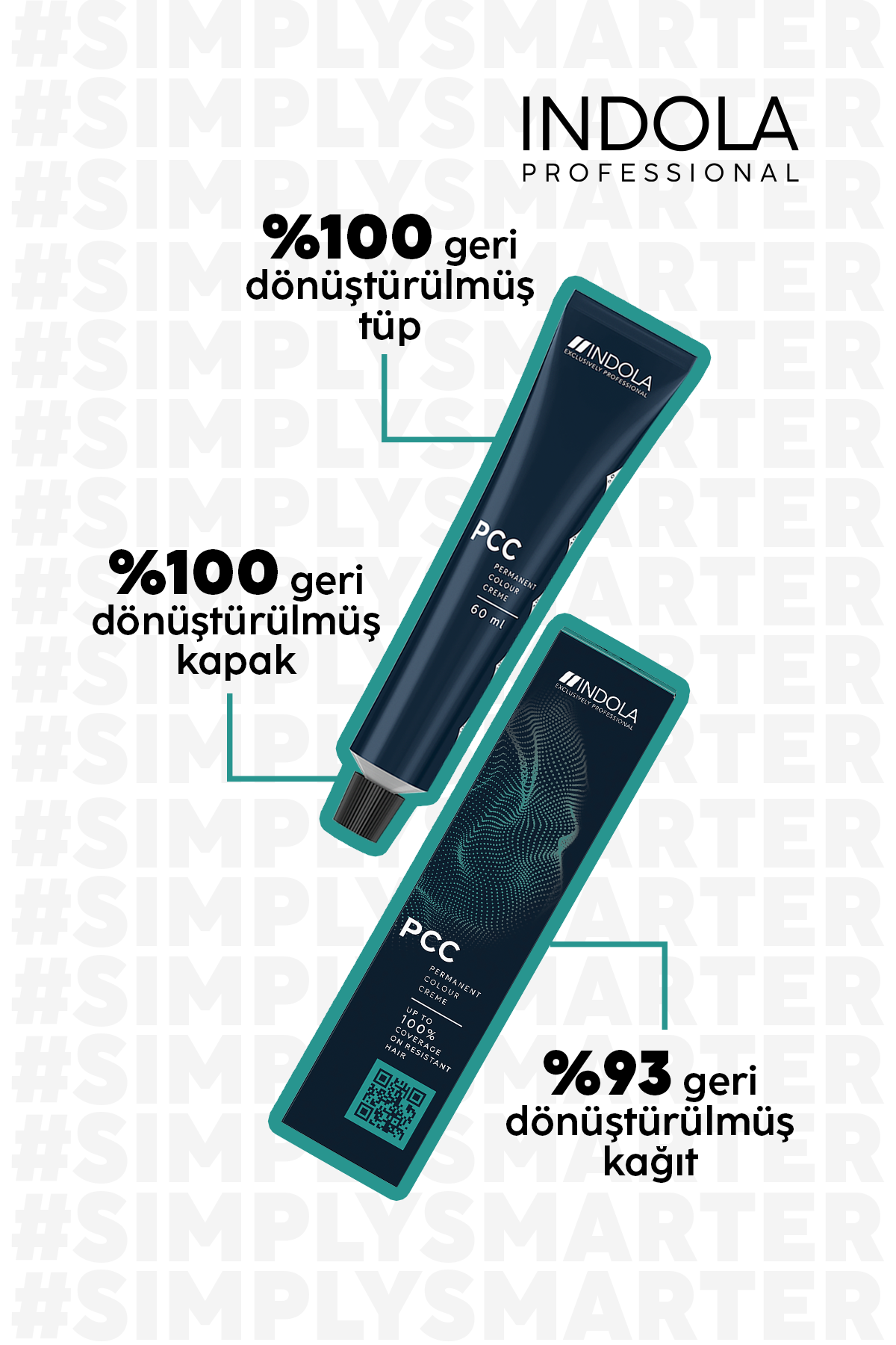 INDOLA PCC 8.0+ Yoğun Açık Kumral Kalıcı Krem Saç Boyası 60 ml