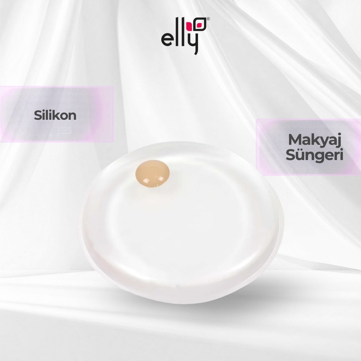 ELLY Silikon Fondöten Makyaj Süngeri ELLYYUZFS0013