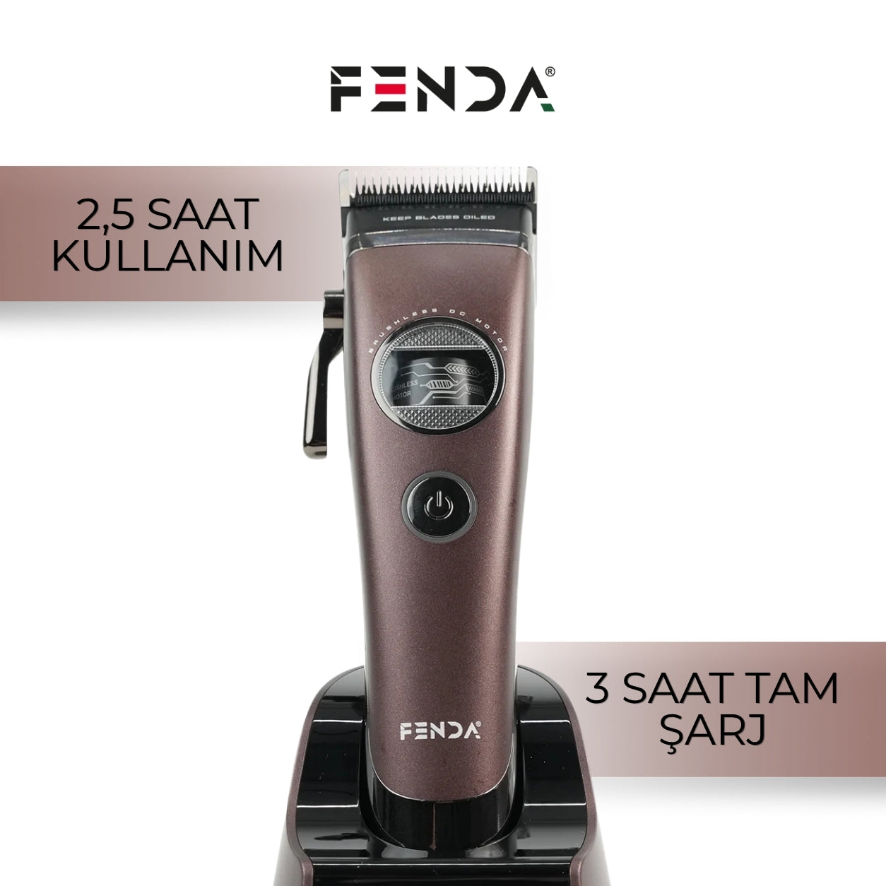 Fenda Profesyonel Saç Kesme Makinesi Kahverengi FNDSACKS0003CH