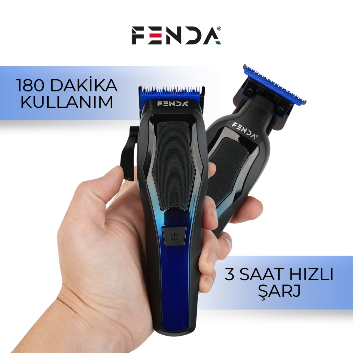 Fenda Profesyonel Saç & Sakal Bakım Seti Mavi FNDSACKSSET004