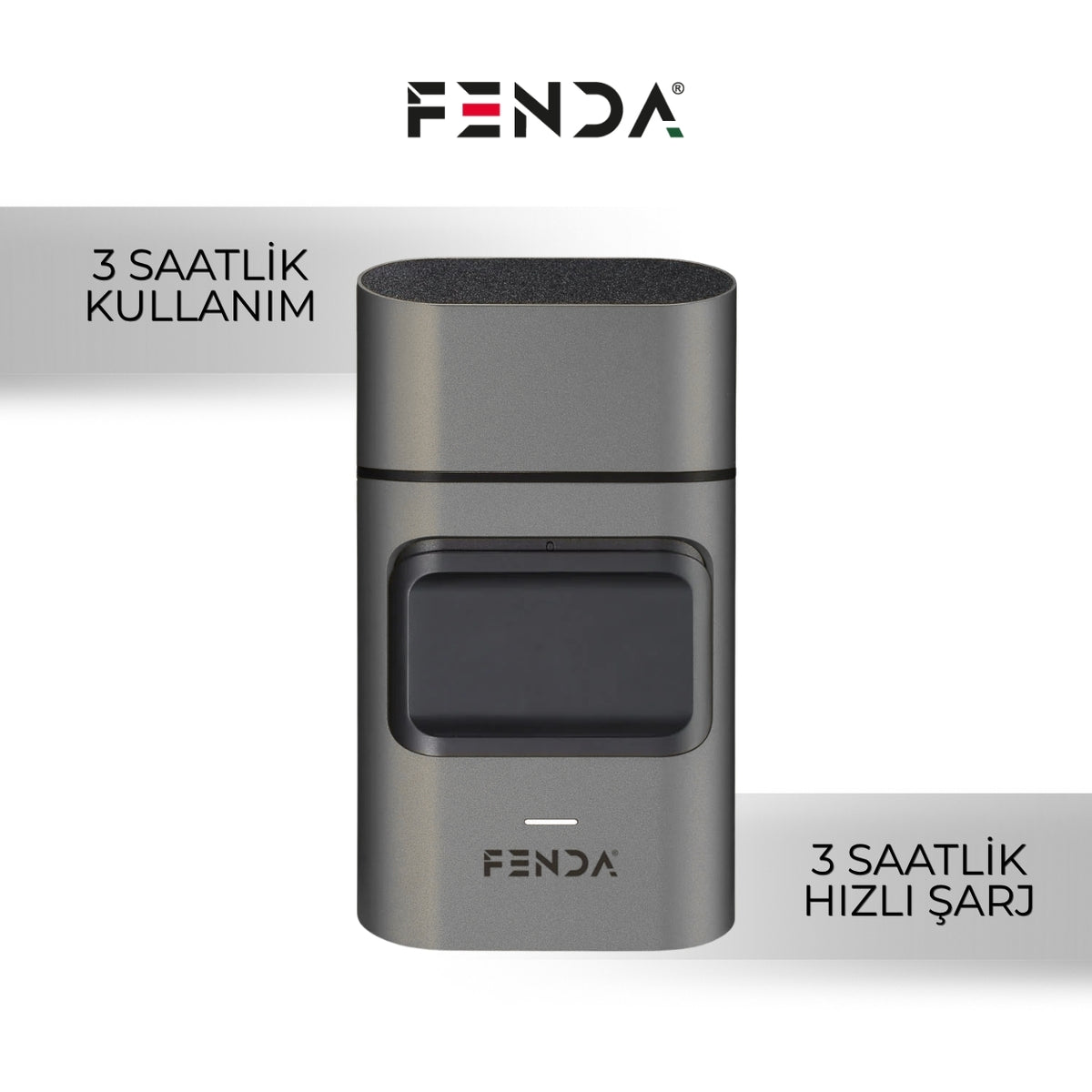 Fenda Profesyonel Led Göstergeli Şarjlı Tıraş Makinesi Gri FNDSKLKS0006GY