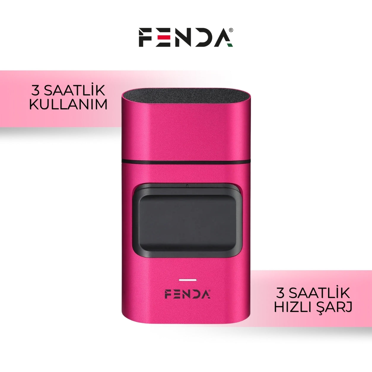 Fenda Profesyonel Led Göstergeli Şarjlı Tıraş Makinesi Pembe FNDSKLKS0006PN