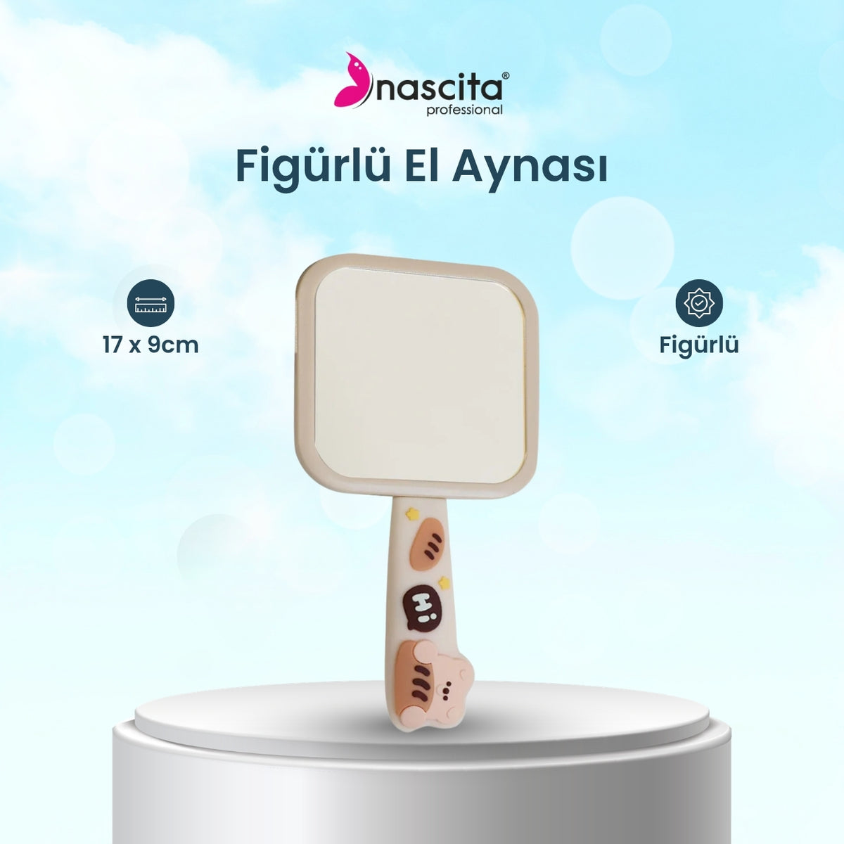 NASCİTA Nascita Figürlü El Aynası 17x9 cm NASAYNA00051BE