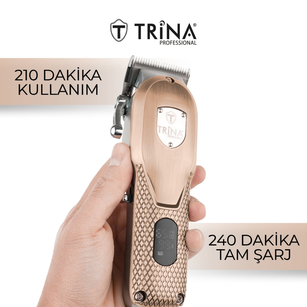 Trina Profesyonel Saç ve Ense Kesme Makinesi Bronz TRNSACKS0045-B