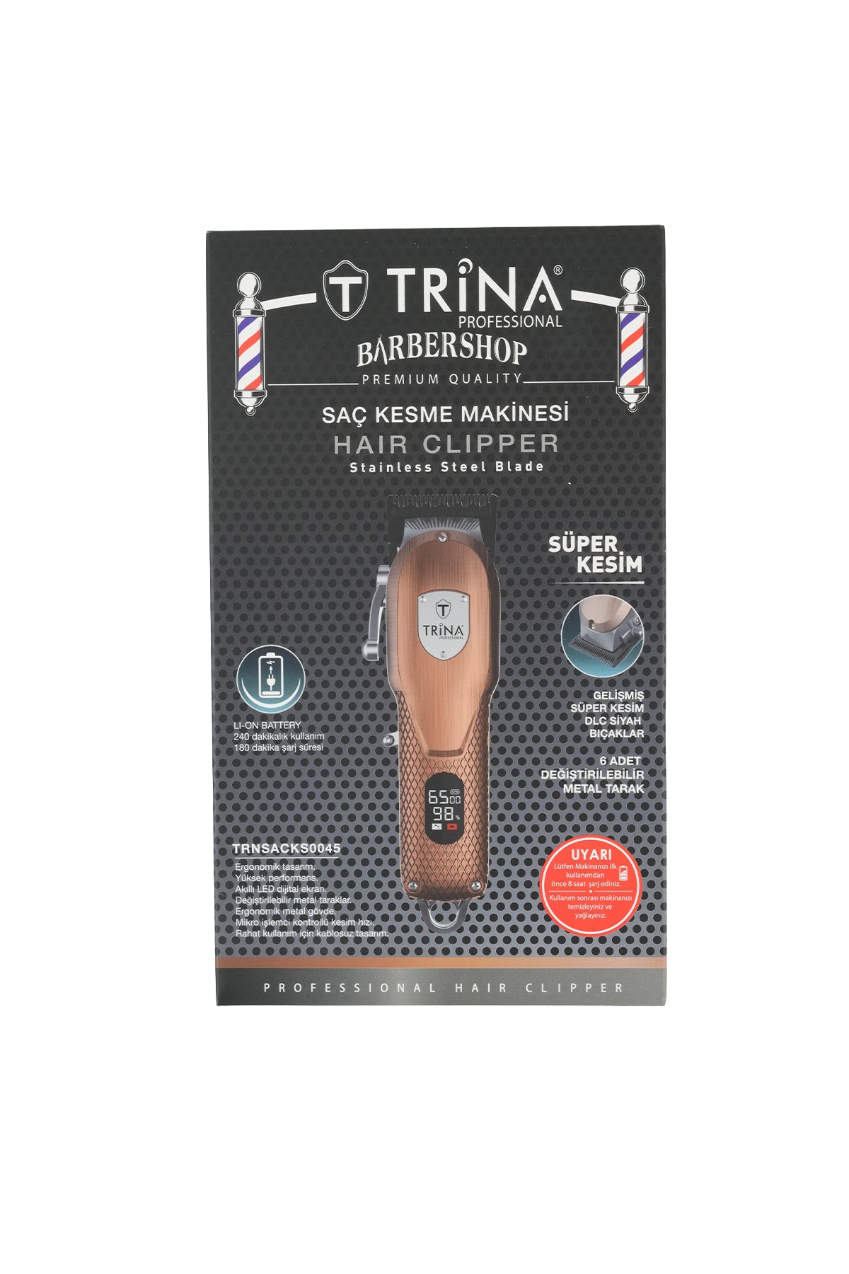 Trina Profesyonel Saç ve Ense Kesme Makinesi Bronz TRNSACKS0045-B