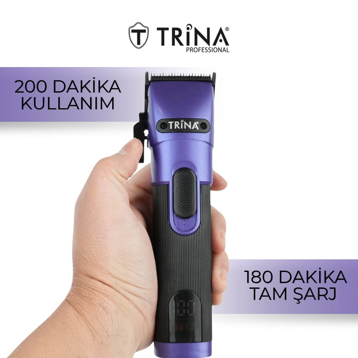 Trina Profesyonel Saç Kesme Makinesi Mor TRNSACKS0071PR