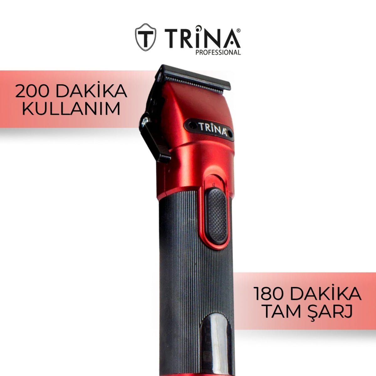 Trina Profesyonel Saç Kesme Makinesi Kırmızı TRNSACKS0071RD
