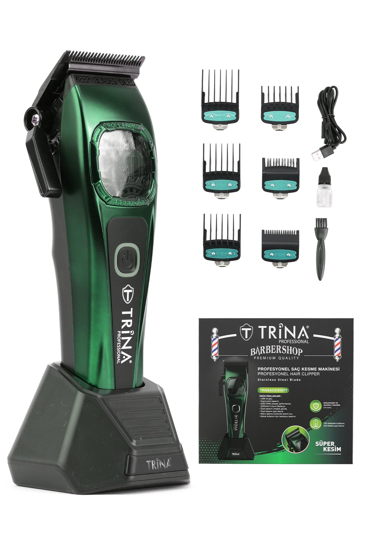 Trina Profesyonel Saç Kesme Makinesi Haki TRNSACKS0077GR