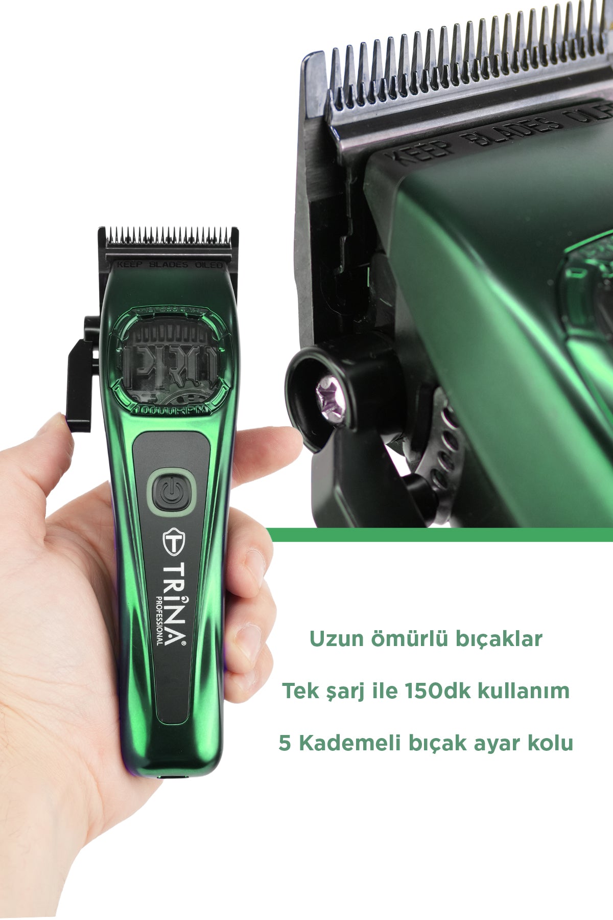 Trina Profesyonel Saç Kesme Makinesi Haki TRNSACKS0077GR