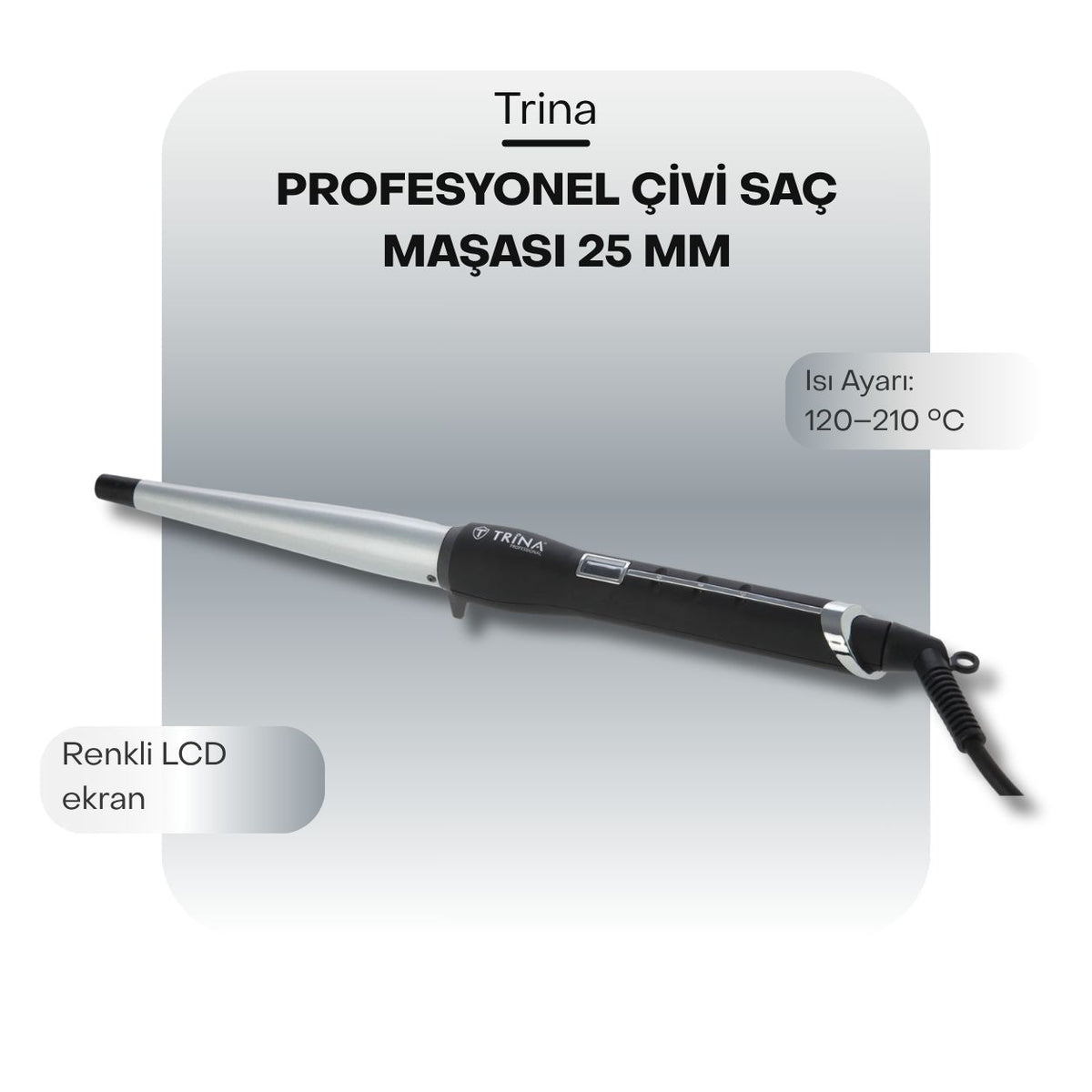 TRİNA Trina Profesyonel Çivi Saç Maşası 25 Mm TRNSACMS0053