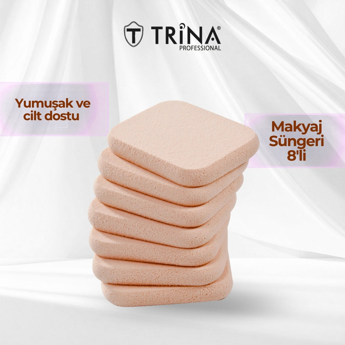 TRİNA Trina Makyaj Süngeri 8'li TRNYUZTE0019