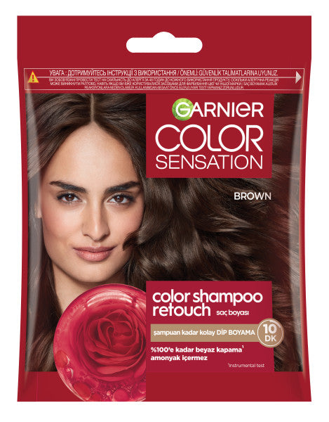 Garnier Color Shampoo Retouch Şampuan Kolaylığında Dip Boyası, Kahve 4.0