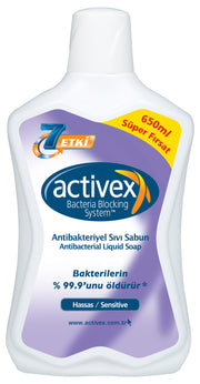 ACTIVEX SIVI SABUN 650 ml.-HASSAS KORUMA