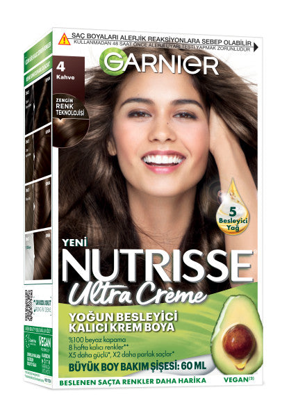 Garnier Nutrisse Yoğun Besleyici Kalıcı Krem Saç Boyası 4  Kahve