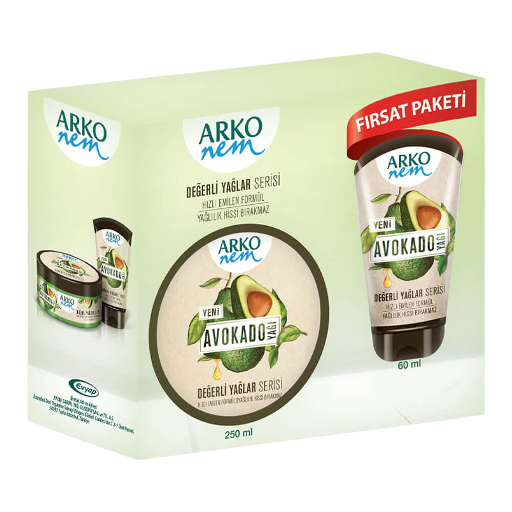 ARKO NEM KR.DEGERLI YAGLAR AVOKADO 250 ML+60 ML