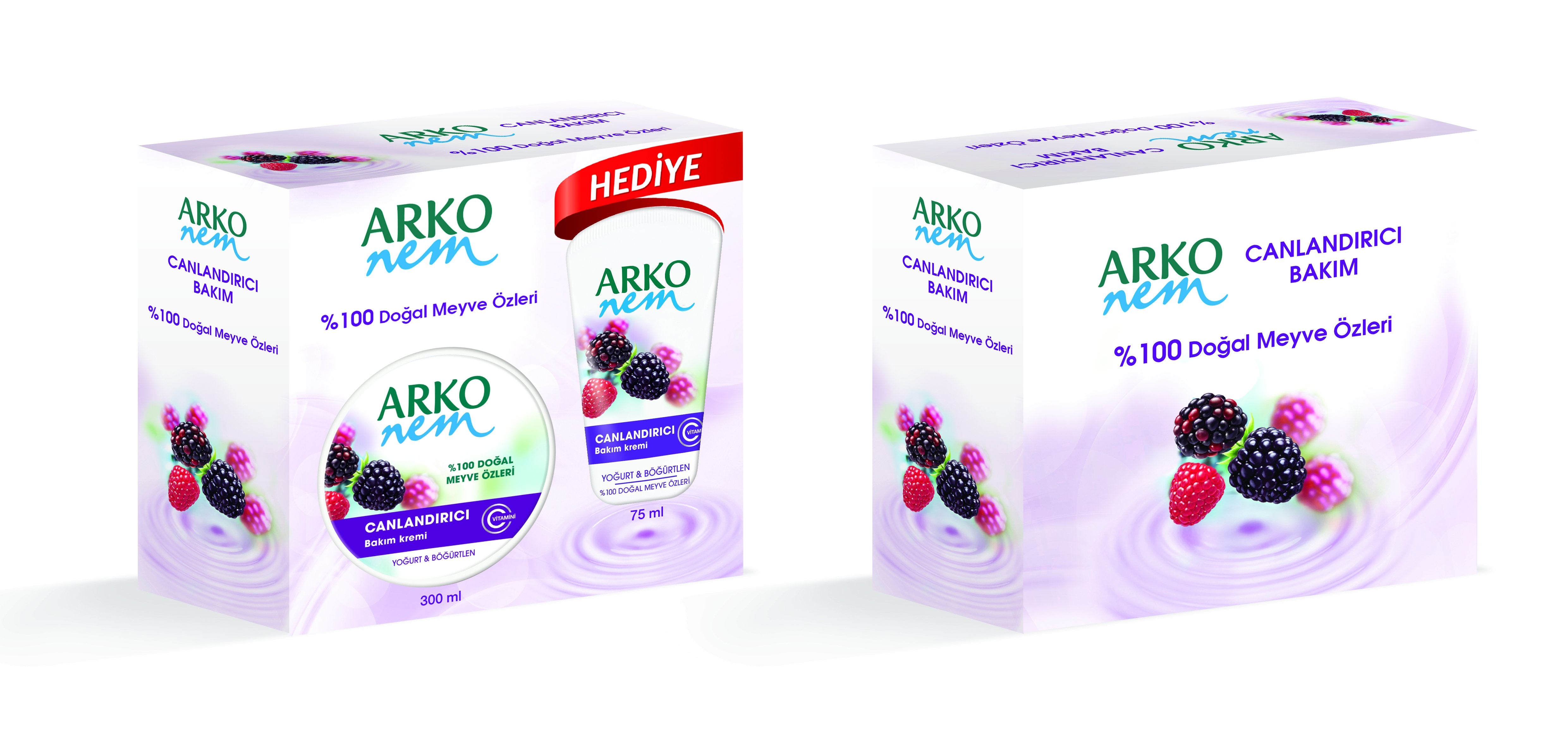 ARKO NEM MEYVELI KREM 300ml. Y.BOGURTLEN+75ml.hed.