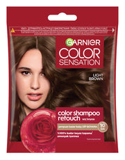 Garnier Color Shampoo Retouch Şampuan Kolaylığında Dip Boyası, Açık Kahve 5.0