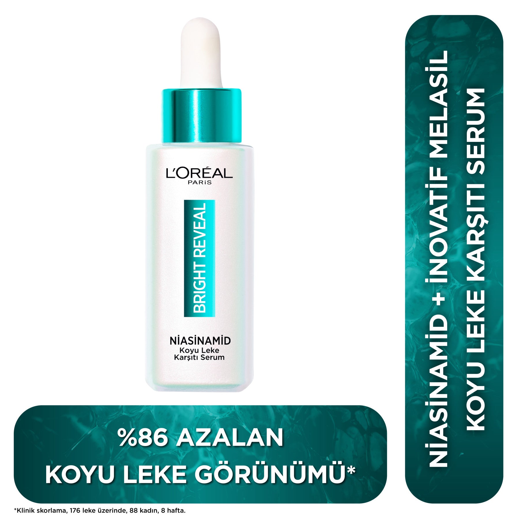 Bright Reveal Sivilce, Güneş, Yaşlanma Lekelerinde Etkili Koyu Leke Karşıtı Serum 10%Niasinamid 30ml