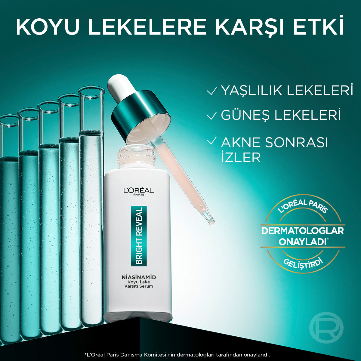 Bright Reveal Sivilce, Güneş, Yaşlanma Lekelerinde Etkili Koyu Leke Karşıtı Serum 10%Niasinamid 30ml