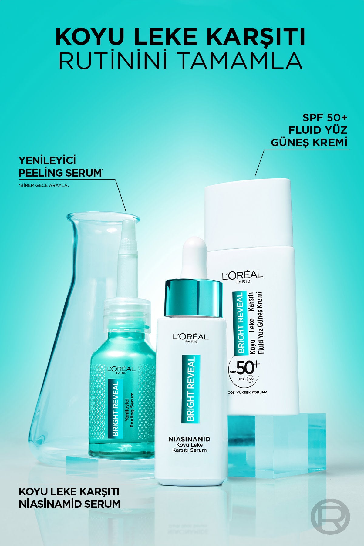 Bright Reveal Sivilce, Güneş, Yaşlanma Lekelerinde Etkili Koyu Leke Karşıtı Serum 10%Niasinamid 30ml