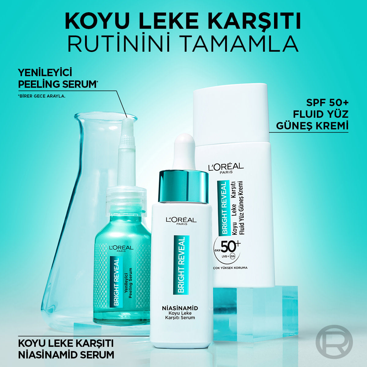 Bright Reveal Sivilce, Güneş, Yaşlanma Lekelerinde Etkili Koyu Leke Karşıtı Serum 10%Niasinamid 30ml