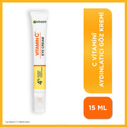 Garnier C Vitamini Parlak Aydınlatıcı Göz Kremi 15ml, (4% Niasinamid, Kafein, Vitamin C, Muz Tozu)