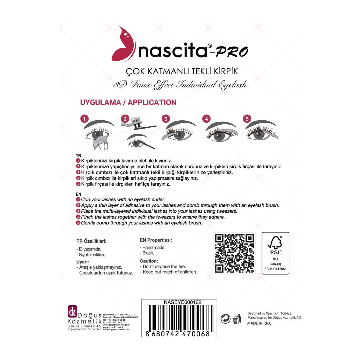 Nascita Çok Katmanlı Tekli Kirpik Sweet Romance NASEYE000162