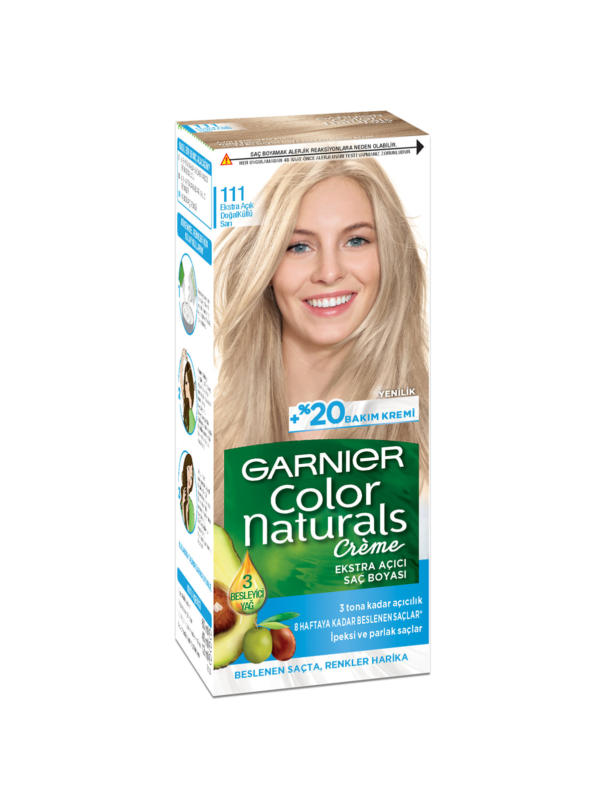 Garnier Color Naturals 111 Ekstra Açık Doğal Küllü Sarı