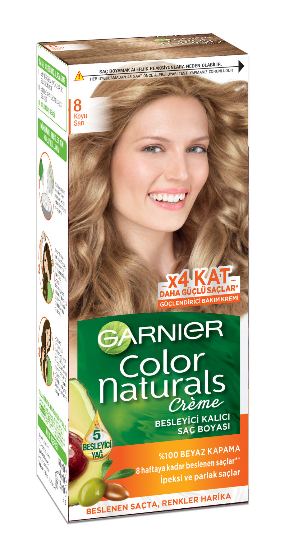 Color Naturals Saç Boyası 8 Koyu Sarı