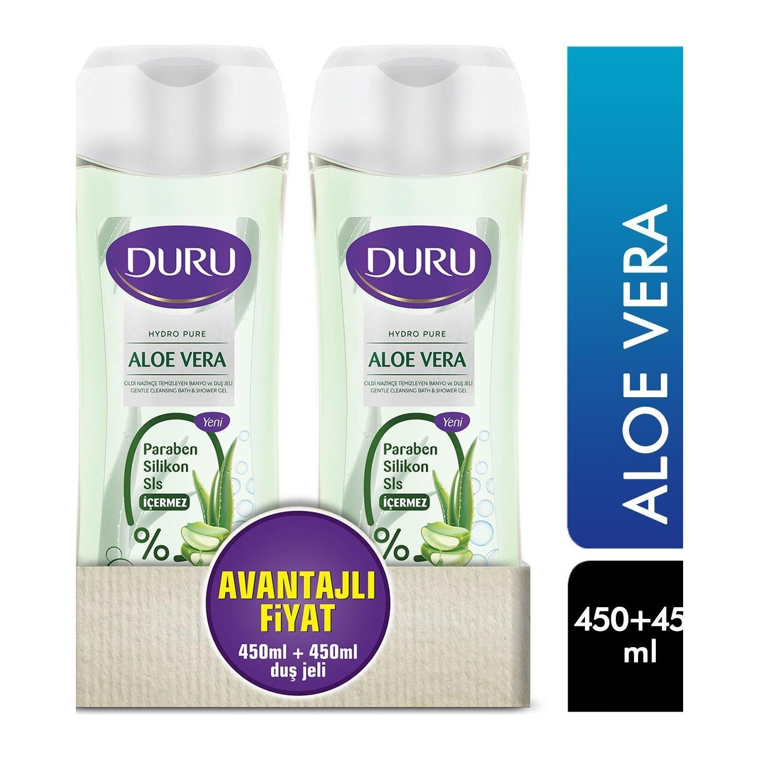 DURU HYDRA PURE DUS JELI  ALOE VERA 450+450 ML