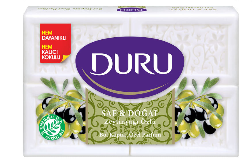 DURU SAF DOGAL  ZEYTINYAGLI SABUN-600gr-(4 lüx15)