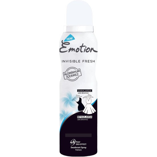 EMOTION DEO 150 ml.-INVISIBLE FRESH( BLACK@WHITE)