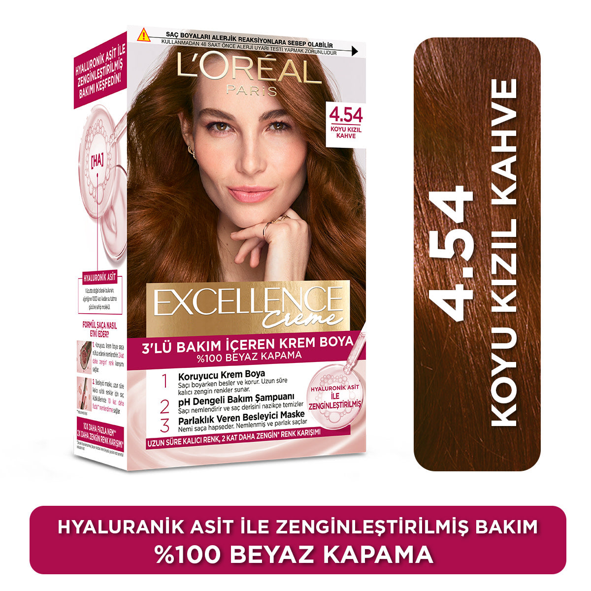 Excellence Creme Saç Boyası 4.54 Koyu Kızıl Kahve