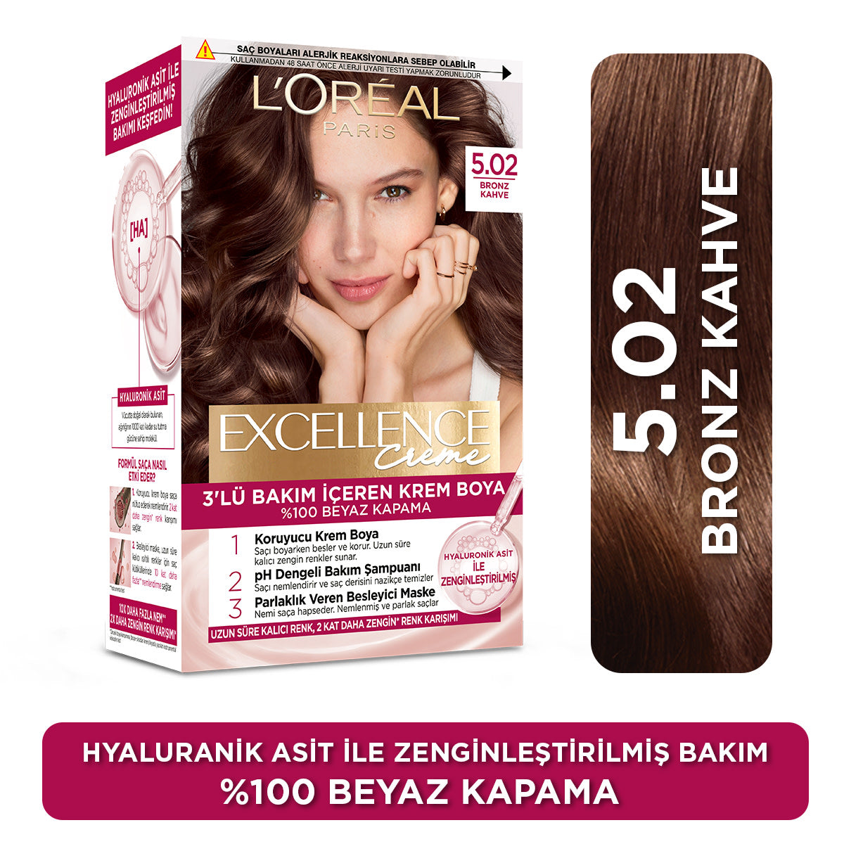 Excellence Creme Saç Boyası 5.02 Bronz Kahve