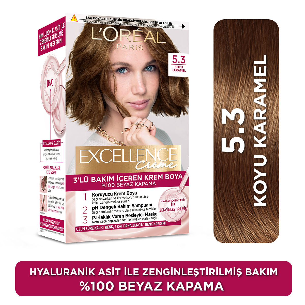 L’Oréal Paris Excellence Creme Saç Boyası 5.3 Koyu Karamel