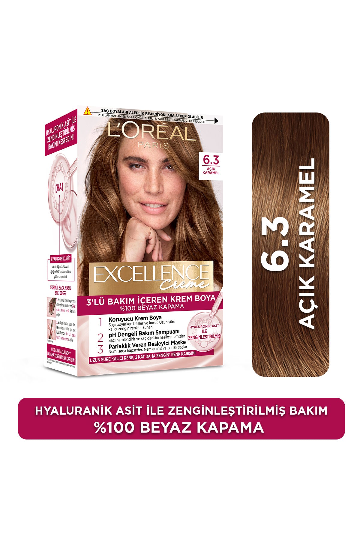 Excellence Creme Saç Boyası 6.30 Açık Karamel