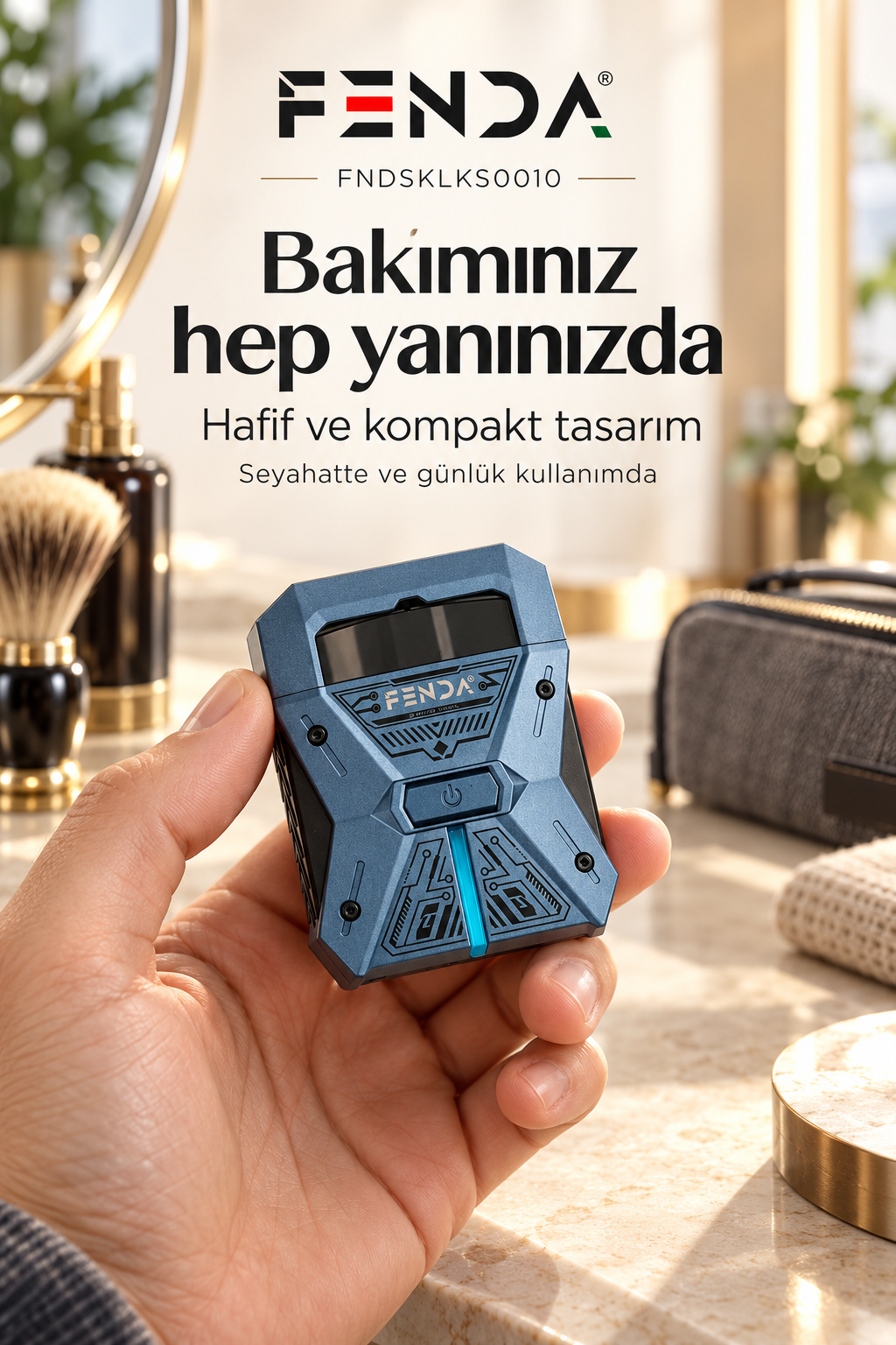 Fenda Kompakt Mini Tıraş Makinesi Lacivert