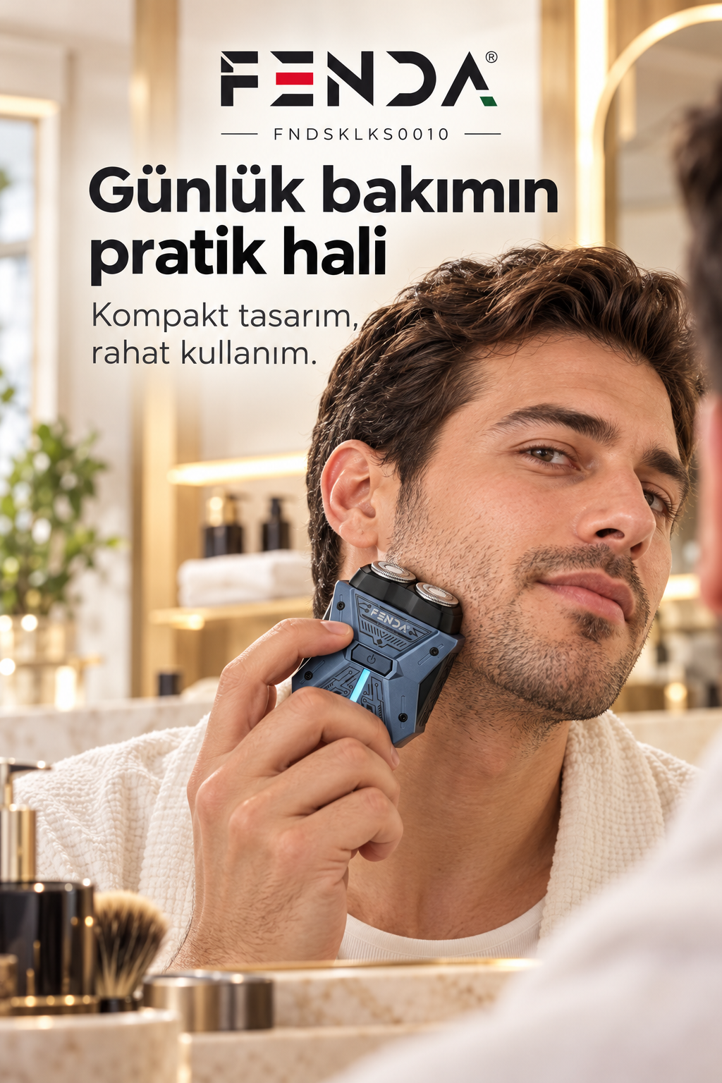 Fenda Kompakt Mini Tıraş Makinesi Lacivert