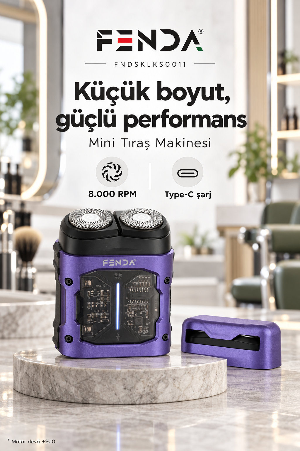 Fenda Mini Tıraş Makinesi Mor