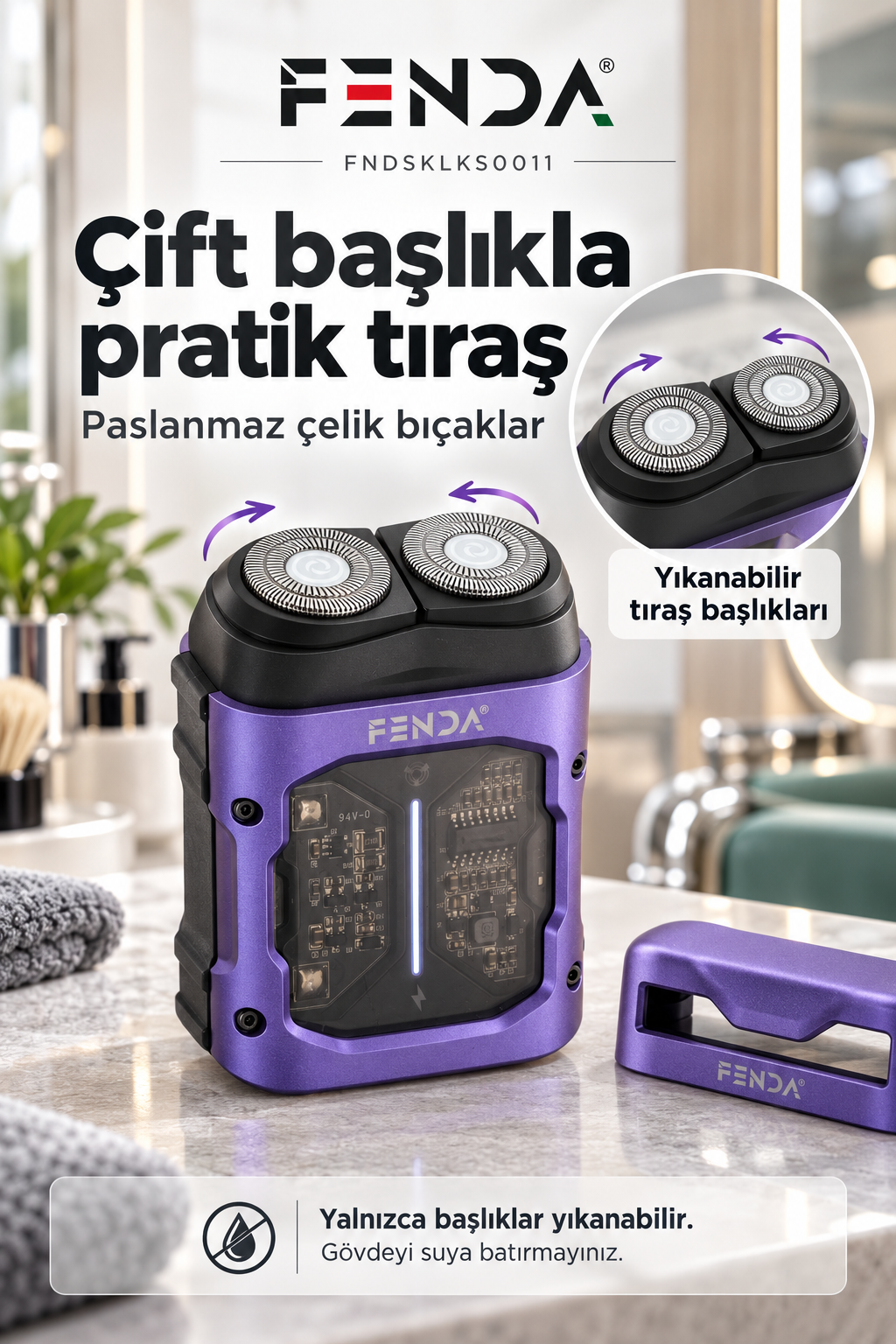Fenda Mini Tıraş Makinesi Mor