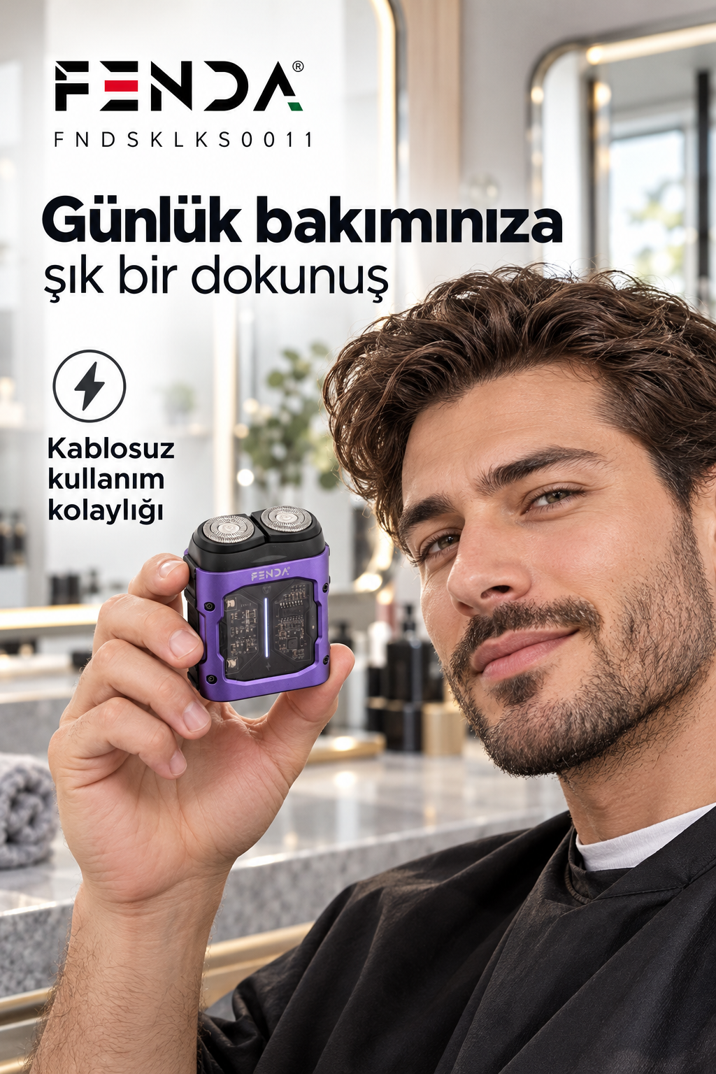 Fenda Mini Tıraş Makinesi Mor